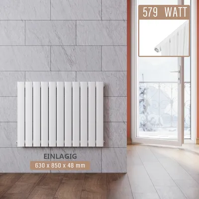 Zdjęcie produktu dla SONNI Grzejnik płytowy 630×850mm Jednowarstwowy biały Grzejnik pionowy