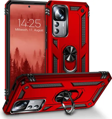 Produktbild von Armor Outdoor Handyhülle für Xiaomi 12T / 12T Pro Handy Panzer Case Cover Schutzhülle Farbe: Rot