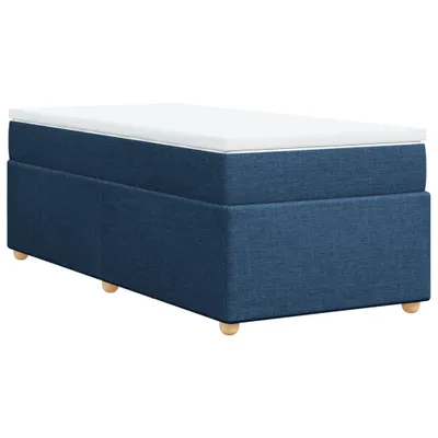 Produktbild von Boxspringbett mit Matratze Blau 90x190 cm Stoff