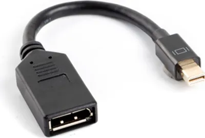 Produktbild von Lanberg AD-0003-BK, 0,12 m, Mini DisplayPort, DisplayPort, Männlich, Weiblich, 1920 x 1200 Pixel