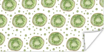 Produktbild von MuchoWow® Poster Kiwi - Aquarell - Weiß 40x20 cm - Poster für die Wand - Poster Schlafzimmer