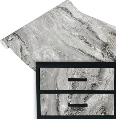 Produktbild von Klebefolie Möbel 67x100 cm - Paladina Grau - Selbstklebende Möbelfolie im Deko-Stil - Klebefolie für Möbel ideal für Küche, Bad und DIY Projekte