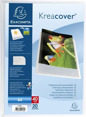 Produktbild von Exacompta 5728E Sichtmappe KeaCover aus Kunststoff DIN A4 mit 20 Klarsichthüllen