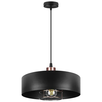 Produktbild von MasterLED Pendelleuchte E27 30 cm Schwarz Kupfer Stahl 40 W Nilo für Esstisch
