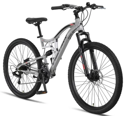 Obrázok produktu pre Chillaxx Bike Falcon prémiový horský bicykel 24 a 26 palcov - bicykel pre chlapcov, dievčatá, ženy a mužov - kotúčové brzdy - 21 rýchlostí - celoodpružený
