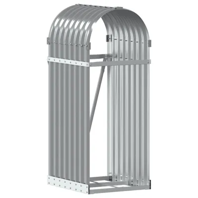 Immagine prodotto di vidaXL Riparo per legna da ardere grigio chiaro 40x45x100 cm Acciaio zincato