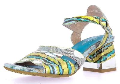 Produktbild von Laura Vita Hecbino 04 Damen Sandaletten Leder Sandalen Blockabsatz, Größe:36 EU,