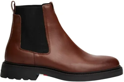 Zdjęcie produktu dla Buty Chelsea męskie Tommy Hilfiger, model Comfort, wykonane ze skóry, kolor brązowy (ciemny koniak), rozmiar 43