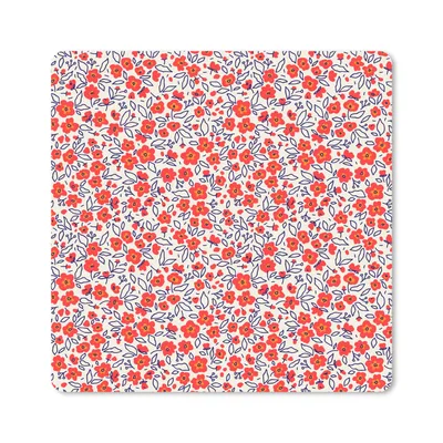 Produktbild von MuchoWow® Mauspad Mousepad Blumen - Rot - Illustration 30x30 cm - Mousepads - Maus Mat - Pad - Mausunterlage - Gaming
