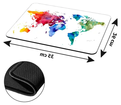 Produktbild von Mauspad für Gaming und Büro - 350 x 260 mm - mit genähten Rändern und rutschfester Unterseite