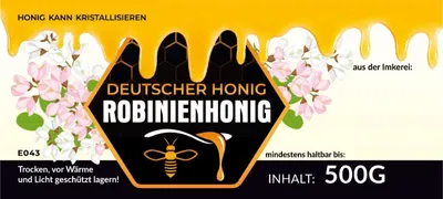 Produktbild von IMKERSHOP Selbstklebende Etiketten für Robinienhonig 100 Stück/1 Packung