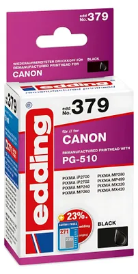 Produktbild von edding Tintenpatrone EDD-379 schwarz Canon PG-510