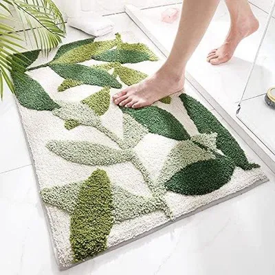 Immagine prodotto di Tappetino da bagno antiscivolo 50x80 cm, verde, morbido