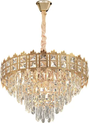 Produktbild von TOOLIGHT Hängelampe Mit Kristallen G049-Cp 60Cm 60Cm Gold