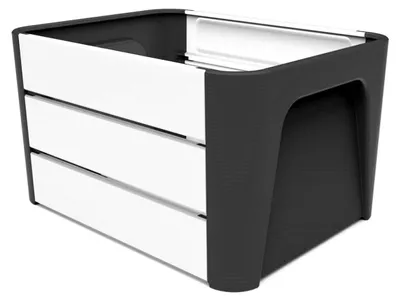Image de Basil Mirage Caisse Click 'n Crate noir et blanc 24l