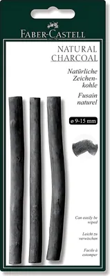 Obrázok produktu pre FABER-CASTELL Zeichenkohle natürlich Pitt 9-15mm in BK