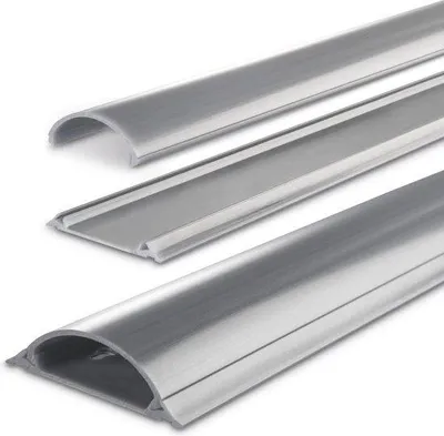 Zdjęcie produktu dla Samoprzylepna osłona kablowa, szara, 1 m, na 8 kabli, PVC