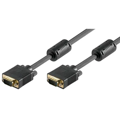 Produktbild von Monitorkabel mit 15-poligen HD-Steckern (schwarz, 2 Meter)