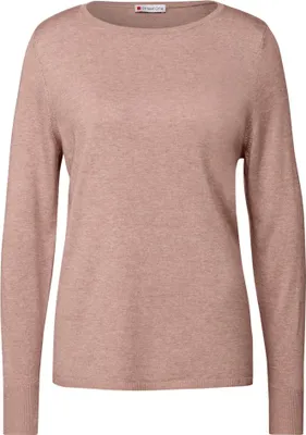 Produktbild von QR_basic rounded u-boat neck 16913 faded rose mel. Größe 44
