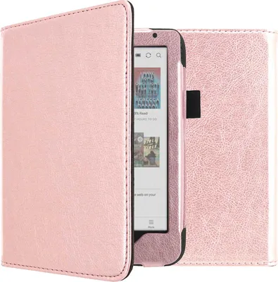 Productafbeelding van imoshion Vegan Leather Bookcase voor de Kobo Clara Colour / BW - Rosé Goud