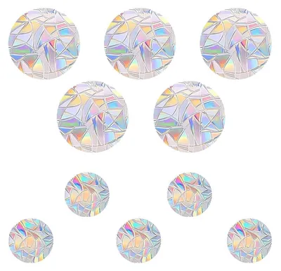 Productafbeelding van Suncatcher stickers, 10 stuks, prisma raamstickers, regenboog raamfolie, vogelbescherming stickers