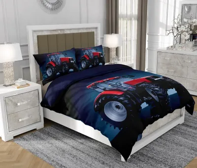 Produktbild von Bettwäsche 200x220 cm + 2x70x80 cm, 3-teilig, 100% Baumwolle, Satin, Reißverschluss, Bunt - SOVIO | So.Z0002
