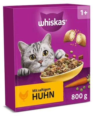 Productafbeelding van WHISKAS droogvoer voor volwassen katten, 5 x 800g, met kip