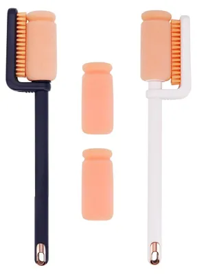 Produktbild von Solidchoice – 2 Flaschenbürsten mit langem Griff und Ersatzschwämchen