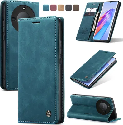 Produktbild von Honor X40 Hülle, Retro Kunstledertasche mit Standfunktion Schutzhülle für Honor X40 Blau
