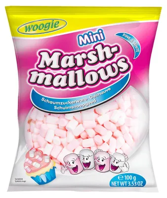Produktbild von Woogie Mini Marshmallows Pink & Weiß 100g