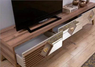 Obrázek produktu pro Příborník tv skříňka lowboard obývací pokoj dřevo zrcadlo skříňové stoly