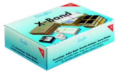 Imagen del producto de Läufer50907 Läufer X-Band im Karton - 100 g, 100 x 11 mm, bunt sortiert