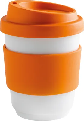 Produktbild von KAHLA Becher 0,27 l + Trinkdeckel + Banderole fillit sunset orange 2DH167A44002C