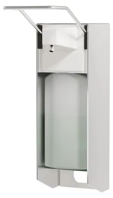 Produktbild von Eurospender 500ML mit Wandbefestigung und Ellbogendruck für Desinfektionsmittel und Handseifen, Weiß, Aluminium