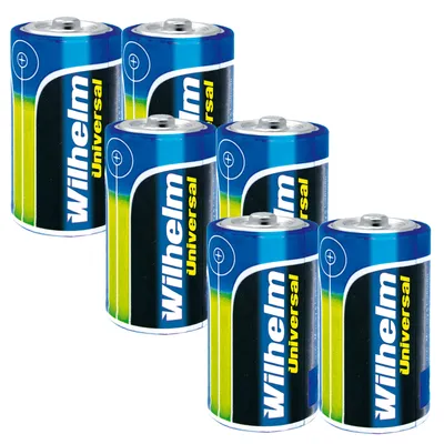 Produktbild von 6 x Mono Wilhelm Batterien Alkaline LR20 1,5V