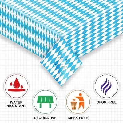 Immagine prodotto di Tovaglia in plastica impermeabile 137x274 cm, rettangolare
