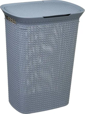 Produktbild von Plastik wäschekorb 57l "skandinavisch" grau - 5 five simply smart