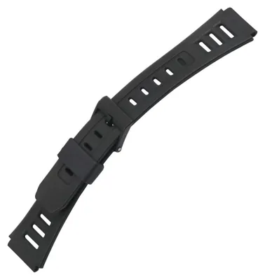 Produktbild von Minott Uhrenarmband 19mm schwarz Kunststoff Dornschließe