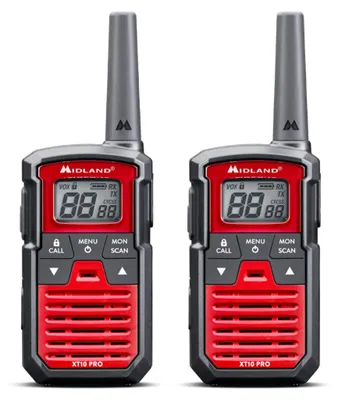 Produktbild von Midland XT10 Pro PMR-Funkgeräte 4 km Reichweite, 16 Kanäle, Walkie Talkie rot