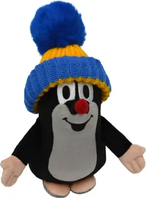 Produktbild von Der kleine Maulwurf, stehend, 20cm Mütze blau-gelb