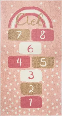 Produktbild von Kinderteppich "marelle" rosa 80x150cm  - Atmosphera créateur d'intérieur
