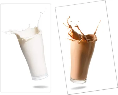 Produktbild von Spritzschutz Herdabdeckplatte Schneidebrett aus Glas Milch und Schokolade in Glas 2-Teilig (60x52cm)