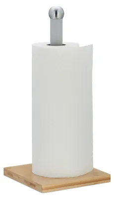 Küchenrollenhalter Standmodell Bambus Metall 35x16x16 cm