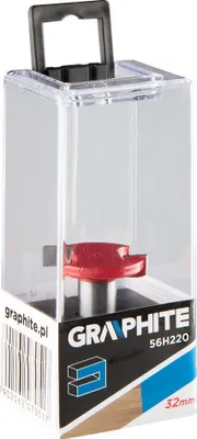 Obrázek produktu pro Fréza na drážky GRAPHITE, fréza na drážky, břitová destička z tvrdokovu (HM), průměr řezu 32/41 mm, délka řezu 6,35 mm, průměr stopky 8/12 mm, na dřevo (32 x 6,35 x 12 mm)