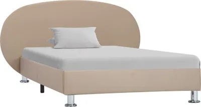 Produktbild von The Living Store Bettgestell Cappuccino-Braun Kunstleder 100x200 cm