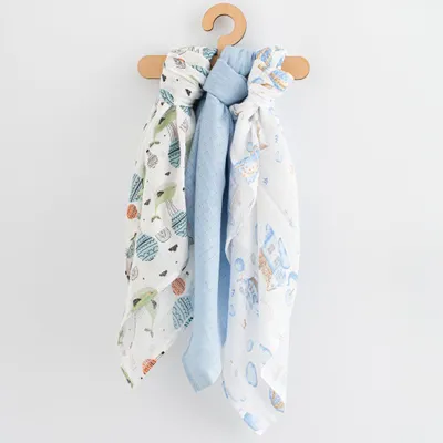 Immagine prodotto di Pannolini in cotone con stampa New Baby 70x80 cm 3 pezzi KLUK