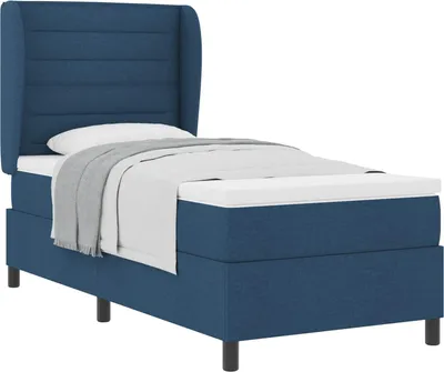 Produktbild von Boxspringbett mit Matratze mit Kopfteil Blau 80 x 200 cm Stoff
