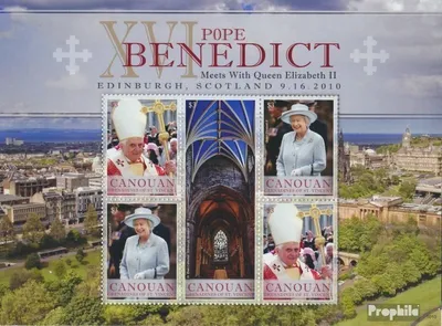 Produktbild von Briefmarken St. Vincent - Canouan 2010 Mi 102-104 Kleinbogen (kompl.Ausg.) postfrisch Papst Benedikt XVI.