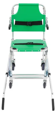 Produktbild von Evakuierungsstuhl - Treppensteiger Rollstuhl - 159 kg Tragkraft - 4 Räder mit Bremsen - Klappbar - Aluminiumrahmen - Grün
