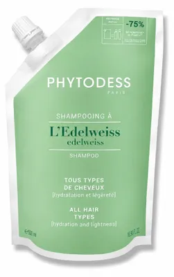 Image de Recharge de Shampooing à l'Edelweiss - Soin Tous Types de Cheveux 500ml - Hydratation, Légèreté, Brillance et Protection Capillaire